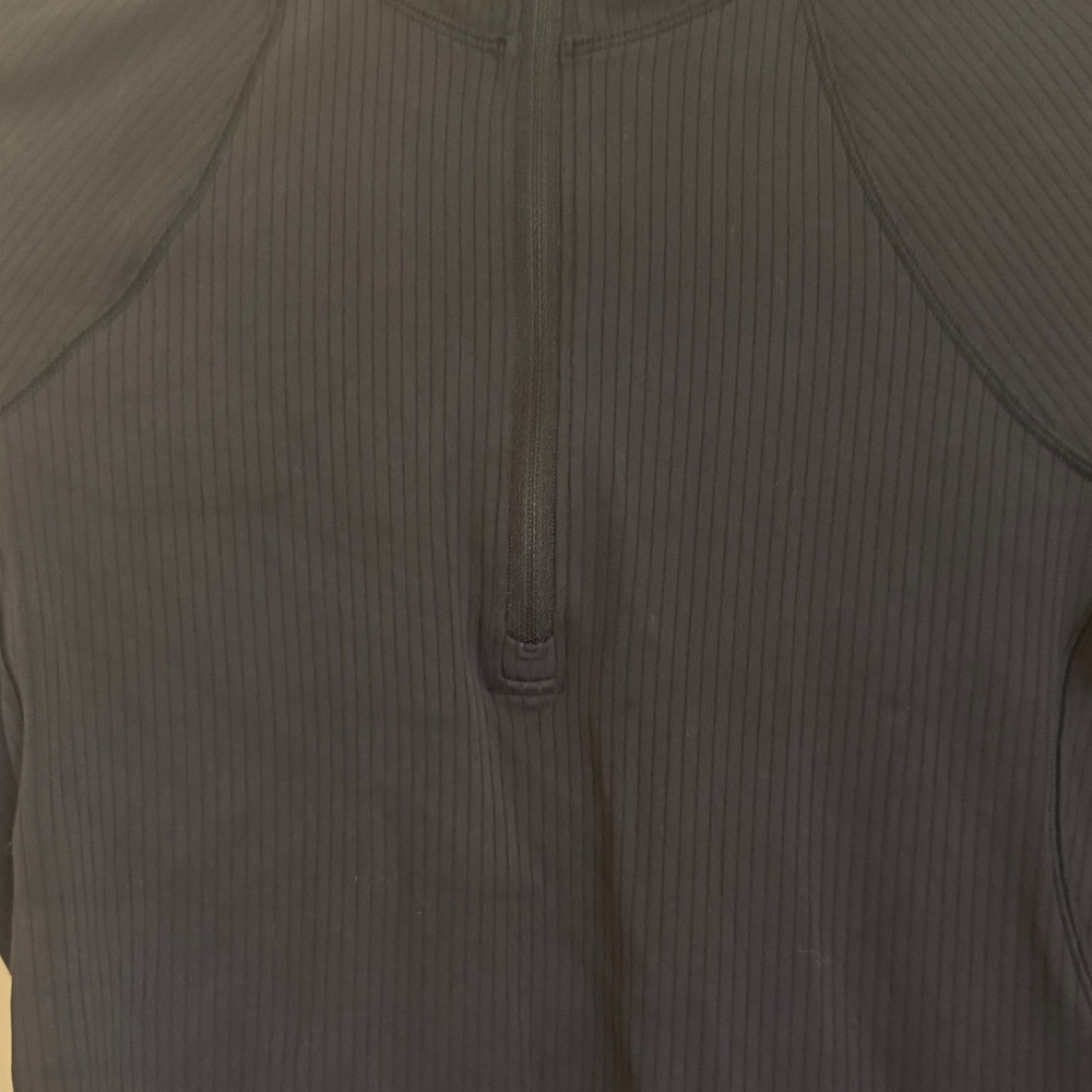 lululemon athletica Black Rulu Cropped Half Zip Long Sleeve - Picture 4 of 4